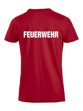 T-Shirt Premium T Beschriftung weiss FEUERWEHR gross auf Rücken
