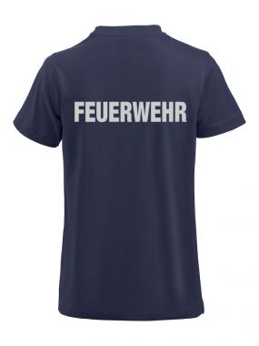 T-Shirt Premium T Ladies Beschriftung refl. FEUERWEHR gross auf Rücken