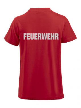 T-Shirt Premium T Ladies Beschriftung refl. FEUERWEHR gross auf Rücken