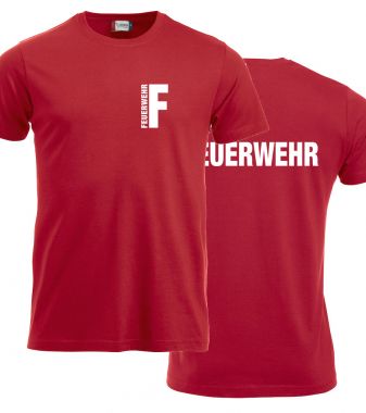 T-Shirt New-Classic T Beschriftung weiss FEUERWEHR klein auf Brust und gross auf Rücken