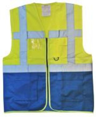 Funktionsweste Plus, Gelb/blau