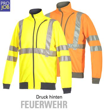 Sweatjacke EN20471 FEUERWEHR hinten