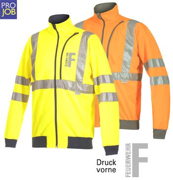 Sweatjacke EN20471 FEUERWEHR vorne