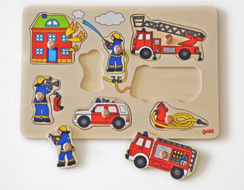 Steckpuzzle Feuerwehr aus Holz