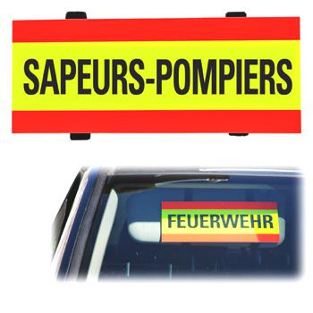 Signalisationsschild SAPEURS-POMPIERS mit Klettverschluss