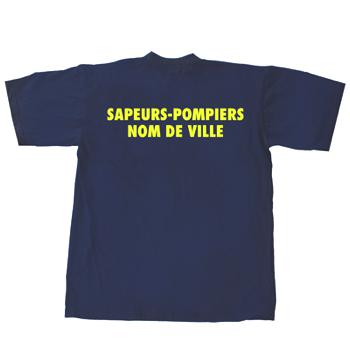 T-Shirt avec des SAPEURS-POMPIERS et NOM DE VILLE (une demande lors d une commande indiquer)