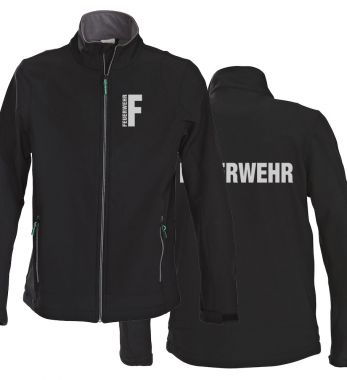 Softshell-Jacke Trial Beschriftung refl. FEUERWEHR klein auf Brust und gross auf Rücken