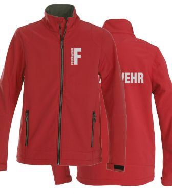 Softshell-Jacke Trial Beschriftung refl. FEUERWEHR klein auf Brust und gross auf Rücken
