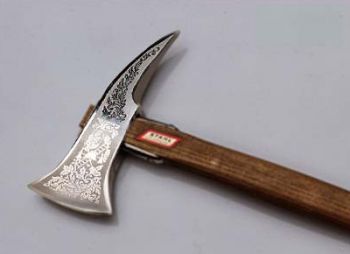 Offiziersbeil damasziert Handgearbeitet