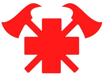 Aufkleber Feuerwehrabzeichen Qualitätsfolie Leuchtrot