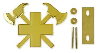 3D-Autokreuz aus Metall, Gold - mit Gravur