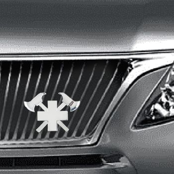 3D-Autokreuz aus Metall, Silber - mit Gravur