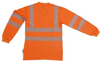 V-Neck Langarm T-Shirt ISO 20471 Klasse 2