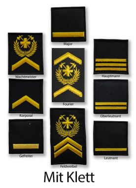 Gradabzeichen mit rückseitigem Klett
