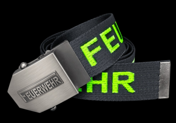 Stoffgurt Feuerwehr mit Flaschenöffner - Schwarz