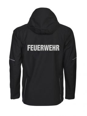 Softshell-Jacke Beschriftung refl. FEUERWEHR gross auf Rücken