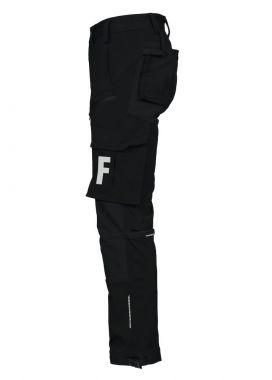Arbeitshose mit Stretcheinsätzen aus Nylon Feuerwehr, 2 Beintaschen und refl. Beschriftung