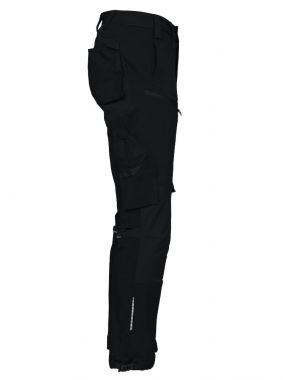 Arbeitshose mit Stretcheinsätzen aus Nylon Feuerwehr, 2 Beintaschen und refl. Beschriftung