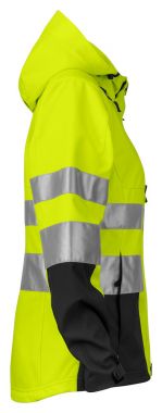 Softshell Damenjacke EN ISO20471 Klasse 3/2 Beschriftung refl. FEUERWEHR gross auf Rücken