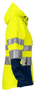 Softshell Damenjacke EN ISO20471 Klasse 3/2 Beschriftung refl. FEUERWEHR gross auf Rücken