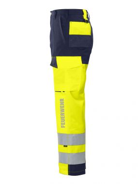 Feuerwehrhose EN ISO 20471 Klasse 2 refl. Beschriftung spezial