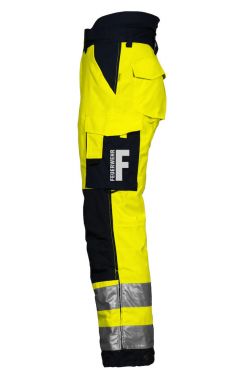 6514 Arbeitshose gefüttert mit Knieverstärkung EN ISO 20471 Klasse 2 refl. Beschriftung