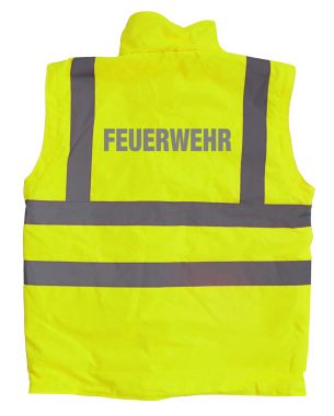 Warnschutz-Jacke 4 in 1 EN ISO 20471 Klasse 3 Beschriftung refl. FEUERWEHR gross auf Rücken