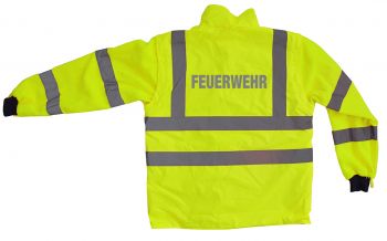 Warnschutz-Jacke 4 in 1 EN ISO 20471 Klasse 3 Beschriftung refl. FEUERWEHR klein auf Brust und gross auf Rücken