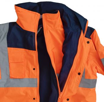 Warnschutz-Jacke 4 in 1 EN ISO 20471 Klasse 3