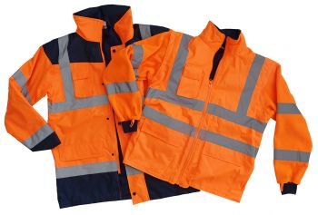 Warnschutz-Jacke 4 in 1 EN ISO 20471 Klasse 3
