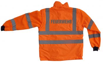 Warnschutz-Jacke 4 in 1 EN ISO 20471 Klasse 3 Beschriftung refl. FEUERWEHR gross auf Rücken