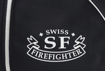 Sportliche Sweatjacke ohne Kapuze Beschriftung weiss Firefighter klein auf Brust