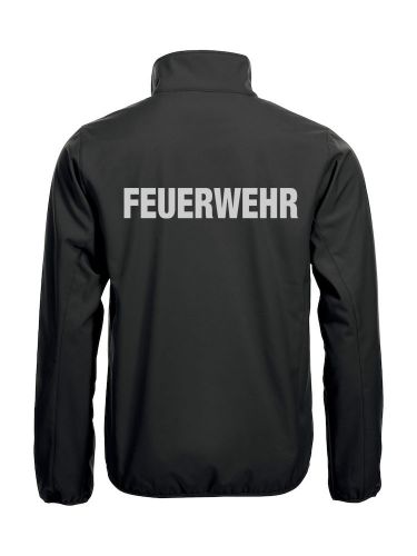 Softshell-Jacke Basic Beschriftung refl. FEUERWEHR gross auf Rücken