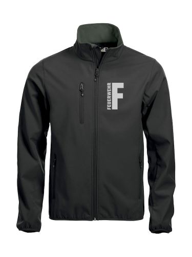 Softshell-Jacke Basic Beschriftung refl. FEUERWEHR klein auf Brust