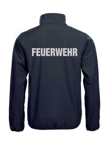 Softshell-Jacke Basic Beschriftung refl. FEUERWEHR gross auf Rücken