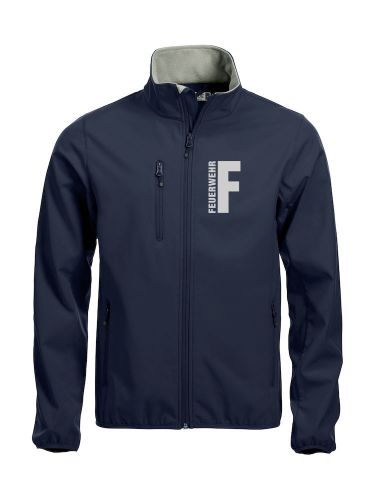 Softshell-Jacke Basic Beschriftung refl. FEUERWEHR klein auf Brust