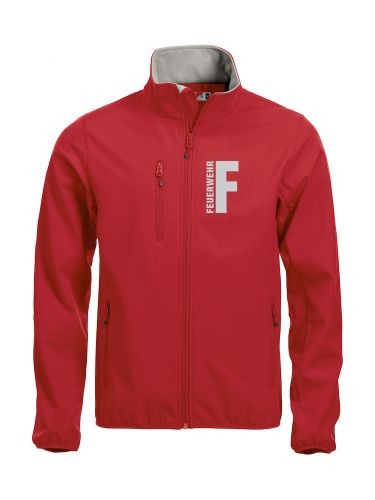 Softshell-Jacke Basic Beschriftung refl. FEUERWEHR klein auf Brust