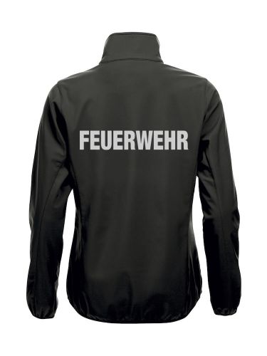 Softshell-Jacke Basic Ladies Beschriftung refl. FEUERWEHR gross auf Rücken