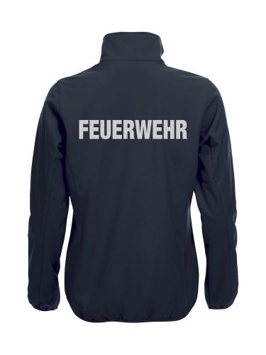 Softshell-Jacke Basic Ladies Beschriftung refl. FEUERWEHR gross auf Rücken