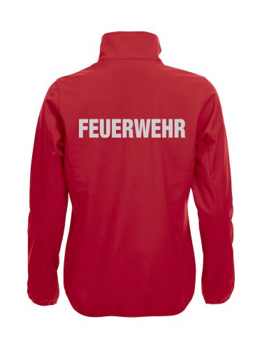 Softshell-Jacke Basic Ladies Beschriftung refl. FEUERWEHR gross auf Rücken