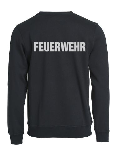 Sweat-Shirt Basic Beschriftung refl. FEUERWEHR gross auf Rücken