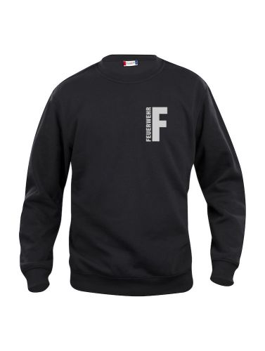 Sweat-Shirt Basic Beschriftung refl. FEUERWEHR klein auf Brust