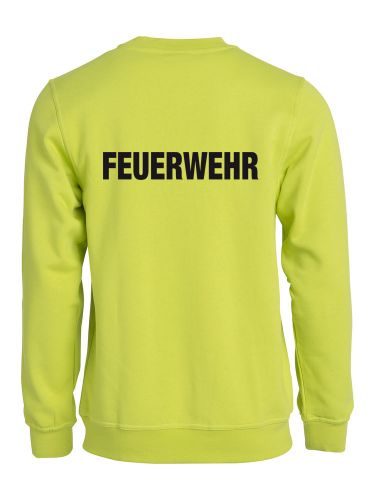 Sweat-Shirt Basic Beschriftung schwarz FEUERWEHR gross auf Rücken