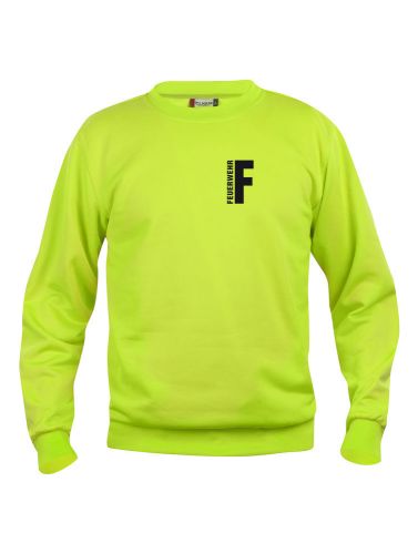 Sweat-Shirt Basic Beschriftung schwarz FEUERWEHR klein auf Brust