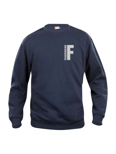 Sweat-Shirt Basic Beschriftung refl. FEUERWEHR klein auf Brust