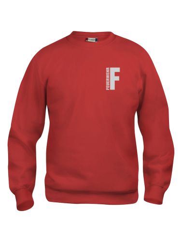 Sweat-Shirt Basic Beschriftung refl. FEUERWEHR klein auf Brust