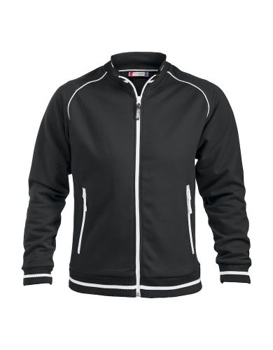 Sportliche Sweatjacke ohne Kapuze Beschriftung weiss FEUERWEHR gross auf Rücken