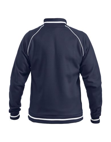Sportliche Sweatjacke ohne Kapuze Beschriftung weiss Firefighter klein auf Brust