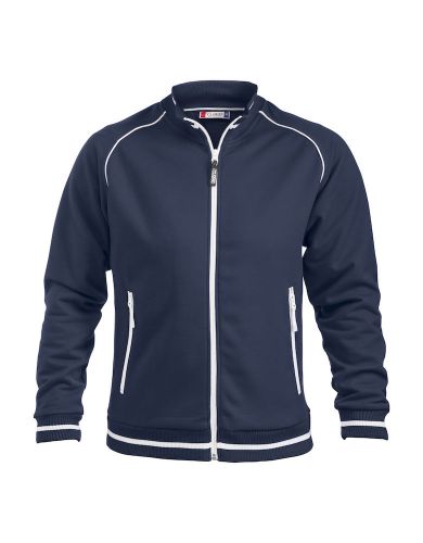 Sportliche Sweatjacke ohne Kapuze Beschriftung weiss FEUERWEHR gross auf Rücken