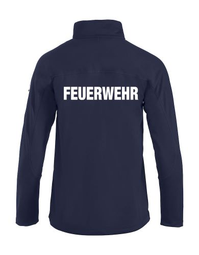 Unisex-Sweatjacke Beschriftung weiss FEUERWEHR gross auf Rücken